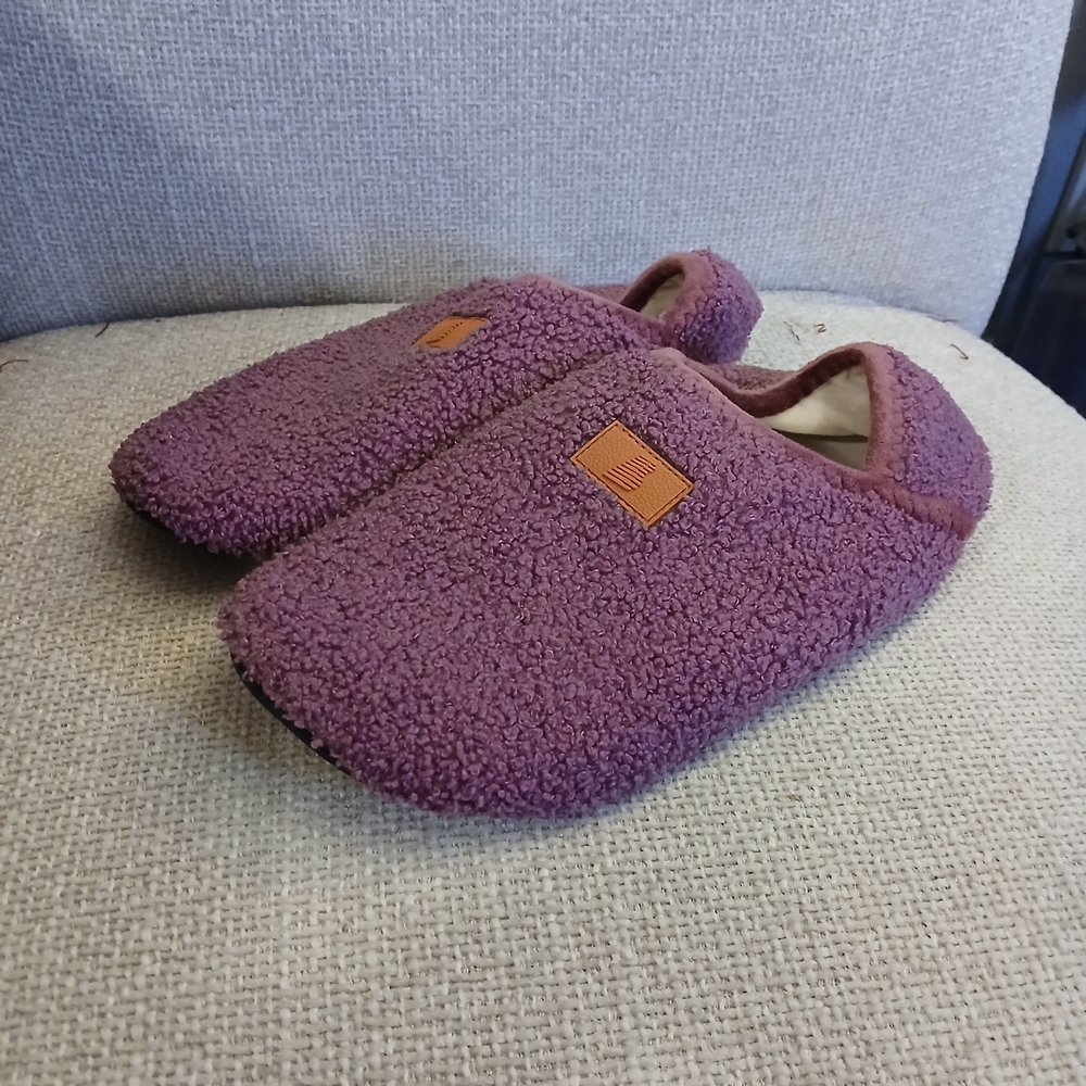 Barerum Cozy Purple Pink Women's Slippers Rubber Sole Removable Insoles 40-45